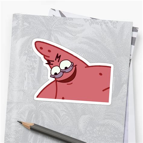 Evil Patrick Meme In Hd Sticker Stickers By Sbooth9 Redbubble