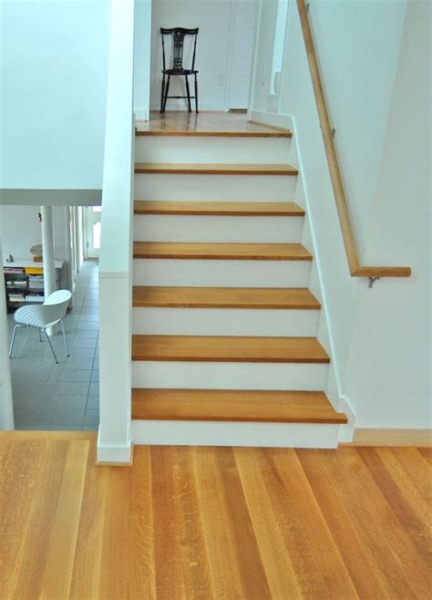 We can also manufacture any custom size riser you require. Curved Oak Stair Treads Cover Ideas | Oak stairs, White stair risers, Timber stair