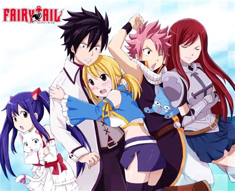 Natsu Gray Lucy Wendy Erza Happy Fairy Tail Levy Anime Fairy