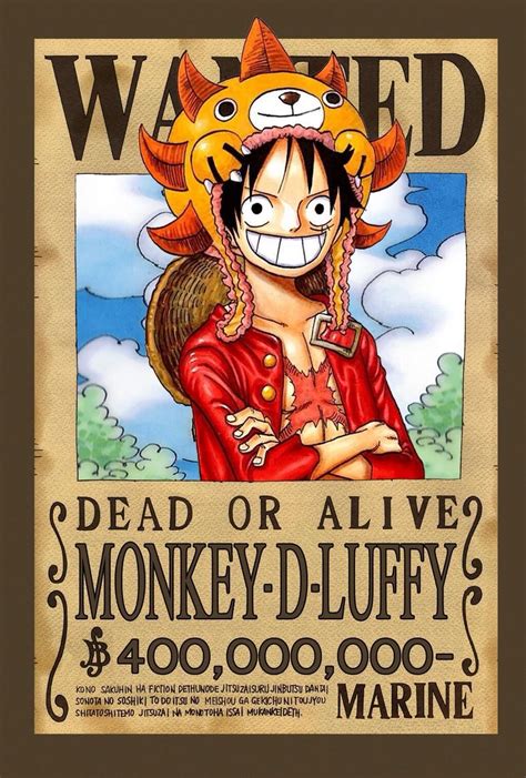 Luffys Wanted Poster One Piece Manga One Piece Anime Luffy