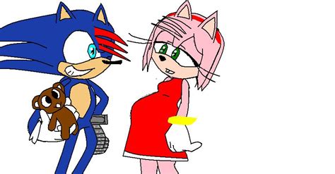 Amy Rose Pregnant And Chip Cant Wait Give Toy By Ninjaanimehero On