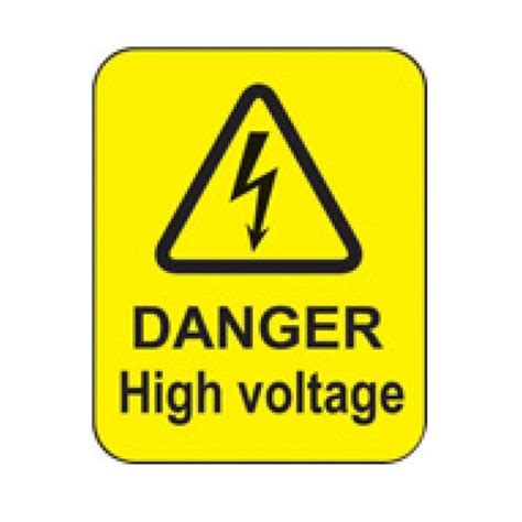 Danger High Voltage Warning Label Roll Of 100 59793 The Safety Centre
