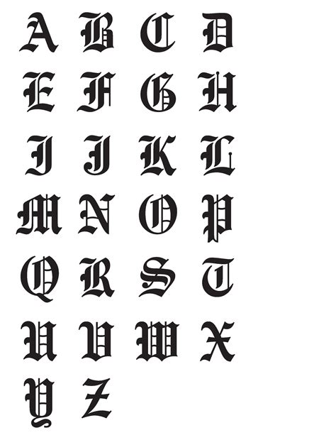 Old English Font Calligraphy Fonts Alphabet Tattoo Lettering Fonts