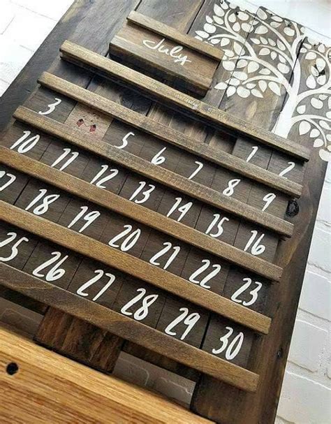 Wood Wall Calendar Wooden Calendar Perpetual Calendar Etsy Wooden