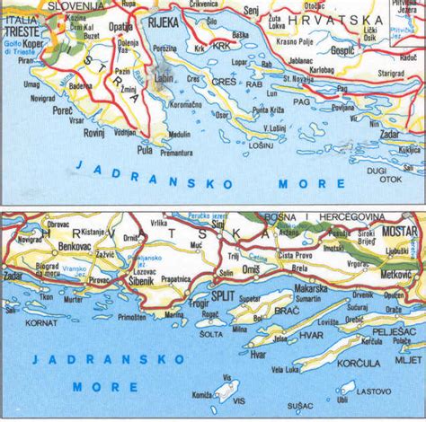 The map shows the location of following croatian cities and towns: Croatia - Buy Maps and travel guides online