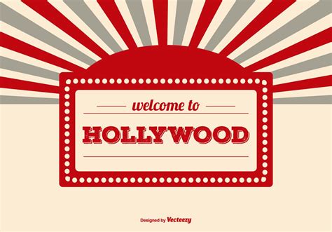 Welcome To Hollywood Illustration 135296 Vector Art At Vecteezy