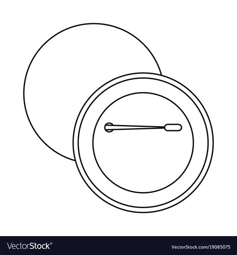 Round Pin Badge Template Front And Back Design Vector Image