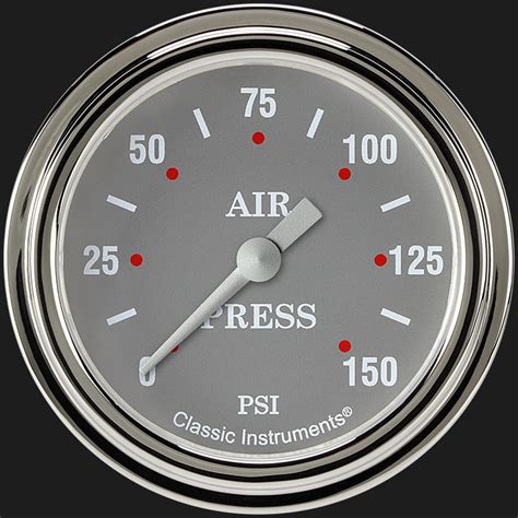 Classic Instruments Store Silver Gray 2 58 Air Pressure Gauge