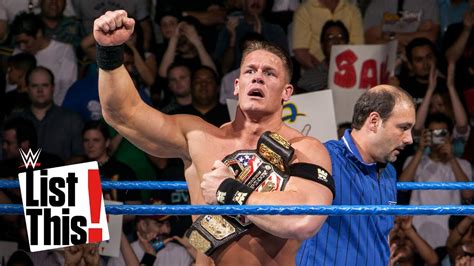 John Cenas First Title Wins Wwe List This Youtube