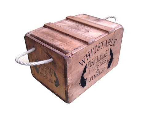 Wooden Whitstable Crate With Lid By Bryonie Porter