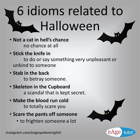 6 Idioms Related To Halloween Inglês Gramatica