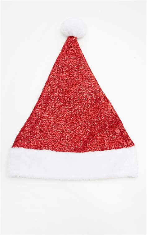 red christmas glitter santa hat accessories prettylittlething aus