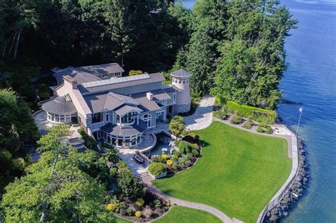 16000 Sq Ft Lighthouse Mansion On 24 Acres With 1000′ Of Puget Sound