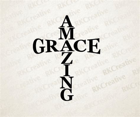 I thought this would look great with gold foil on a black tote. Amazing Grace svg file vector file cut file silhouette