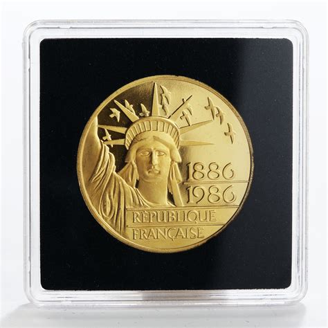 France 100 Francs 100th Anniversary Statue Of Liberty Gold Coin 1986
