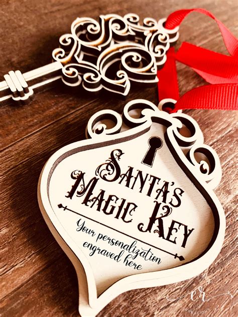 Santas Magic Key Custom Personalized Santas Magic Key Laser Etsy