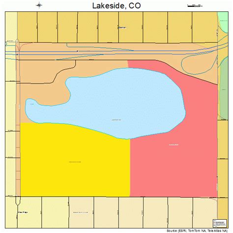 Lakeside Colorado Street Map 0842495