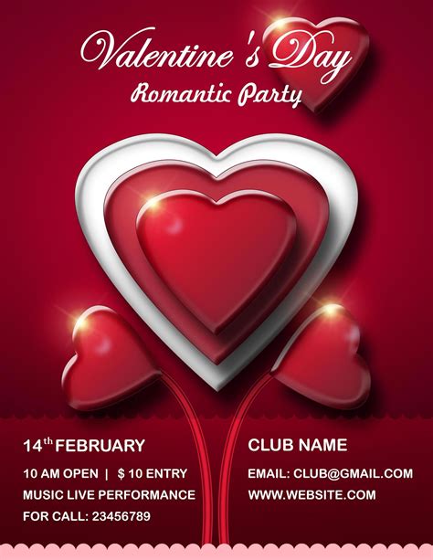 Editable Valentine Flyer Template Free Printable Templates