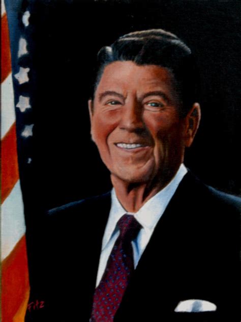 Ronald Reagan Painting By Rick Fitzsimons