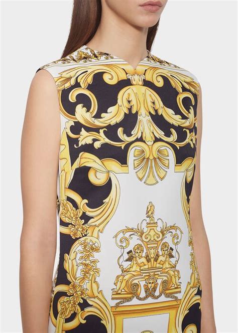 Versace Barocco Print Dress For Women Us Online Store