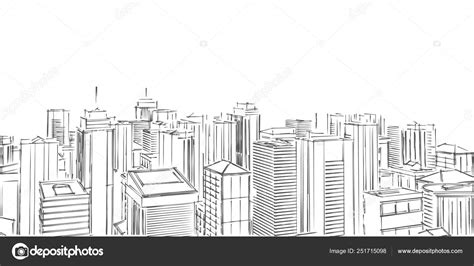 Big Cities Cityscapes And Buildings Technical Project Of The City