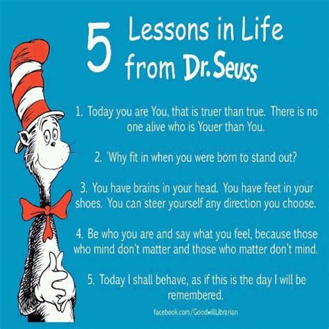 Infographic 5 Lessons In Life From Dr Seuss Infographic A Day
