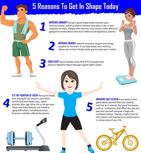 5 reasons to get in shape infographic health fitness personal development get in shape