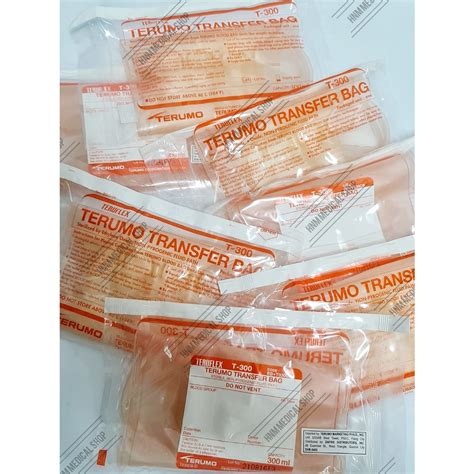 Transfer Bag 300ml T 300 Sterile Terumo Shopee Philippines