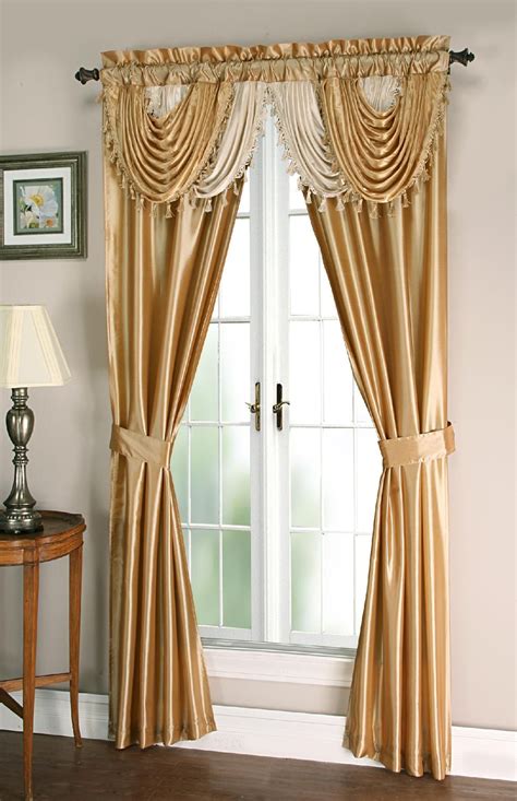 Essential Home Amore 54x84 Window Set With Attached Valance And Tie