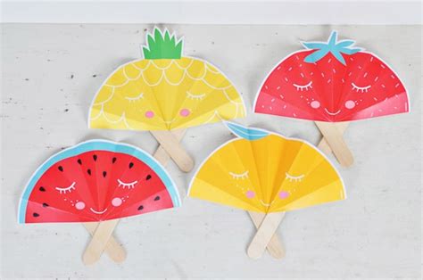 Summer Fruit Paper Fans With Free Printable