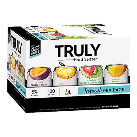 Truly Hard Seltzer Tropical Mix Pack 12pkc 12 Oz Specialty Beer Bevmo