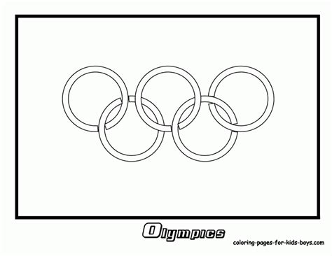 Olympic Flag Coloring Page Coloring Home