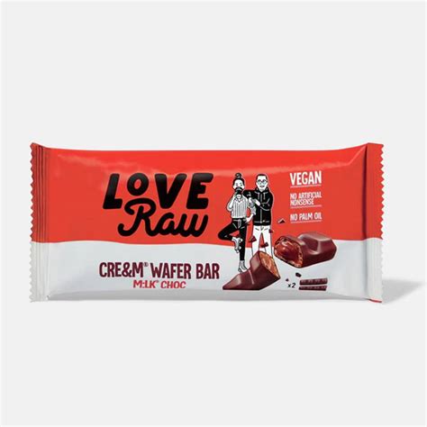 Love Raw Milk Chocolate Creandm® Wafer Bar 12 X 43g Mannvend
