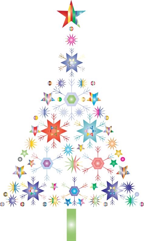 Abstract Snowflake Christmas Tree Png