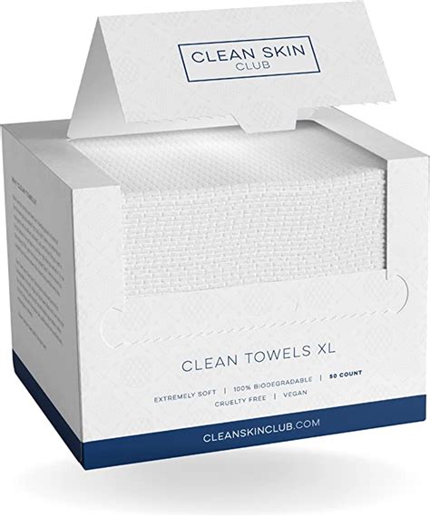 Clean Skin Club Clean Towels Xl Biodegradable Face Towel Disposable