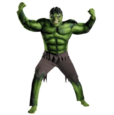 Boys Muscle Incredible Hulk Cosplay Fancy Dress Child Kids Marvel