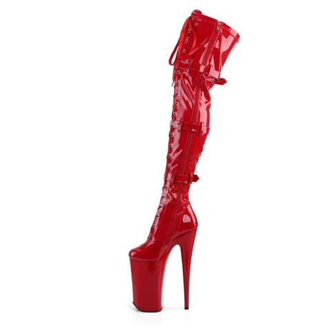 Pleaser Shoes Red Thigh High Platform Extreme High Heel Boot Poshmark