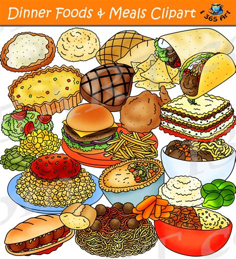 I'd love to hear some of your faves and get some new ideas! Dinner Foods Clipart - Dinner & Meals Clipart Download ...