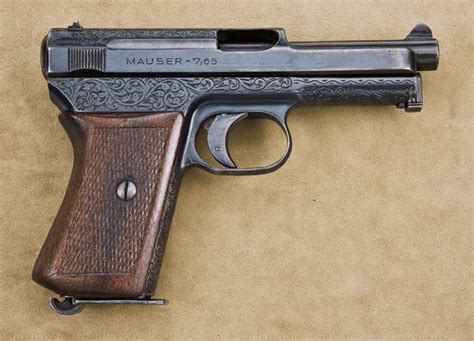 Mauser Model 1934 Pocket Semi Auto Pistol Engraved 765 Cal 3 12