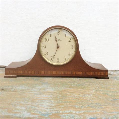 Vintage Mid Century Seth Thomas Electric Wood Mantle Clock Etsy
