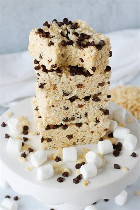 The Best Rice Krispie Treats With Chocolate Chips The Three Snackateers