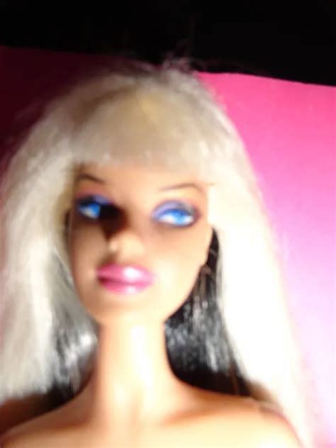Barbie Top Model Muse Platinum Blonde Black Hair Mackie Face Basics