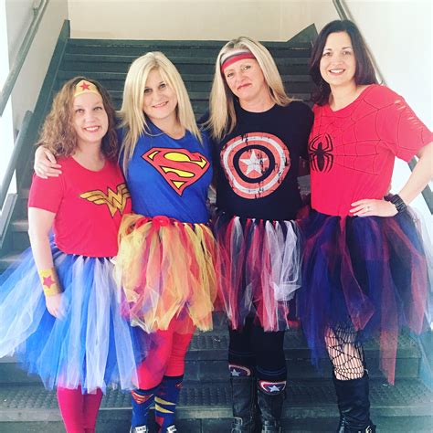 Diy Superhero Halloween Costume For Ladies Women Mom Diy