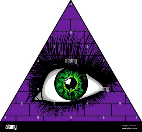 eye of providence all seeing eye in the triangle on top of the pyramid masonic symbol occult