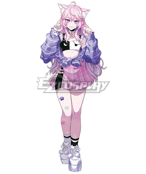 virtual youtuber nyatasha nyanners purple cosplay costume