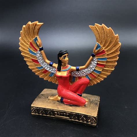 Egyptian Goddess Isis Spreading Her Wings Of Protection Statue 5
