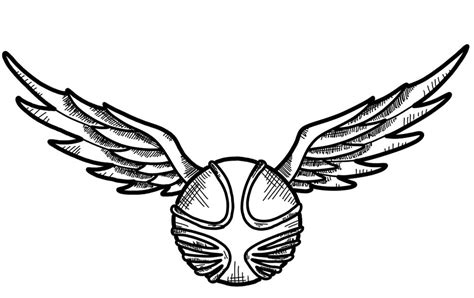 Golden Snitch Line Drawing - Drawing Art Ideas