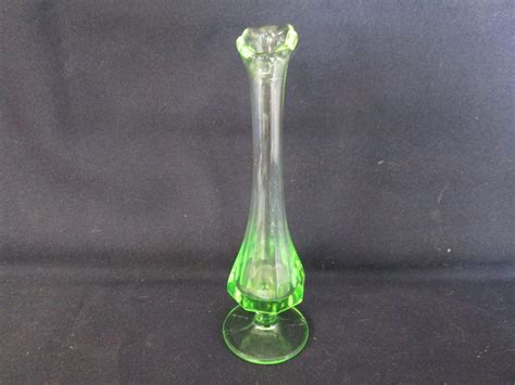 Green Depression Glass Bud Vases Glass Designs