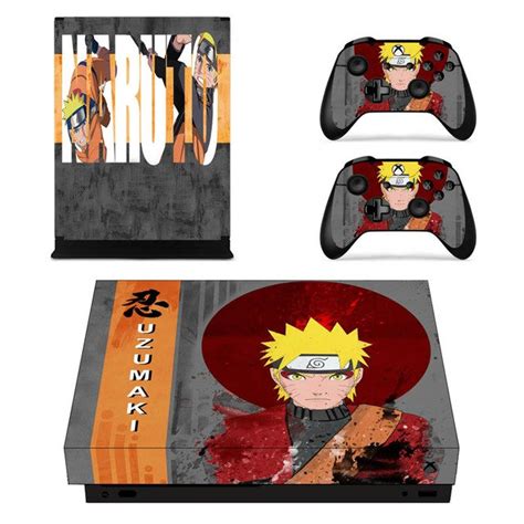 Sticker Xbox One X Naruto Uzumaki Autocollant Console And Manette Manga