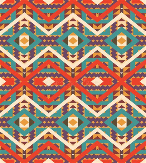 Seamless Colorful Navajo Pattern Stock Vector Illustration Of Pattern